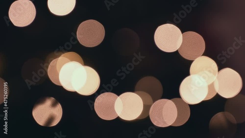 Defocused christmas lights video. Blurred fairy lights