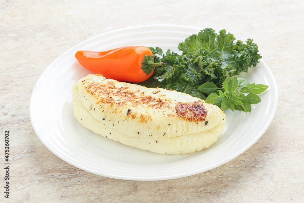 Roasted traditional cheese haloumi Roasted traditional cheese haloumi