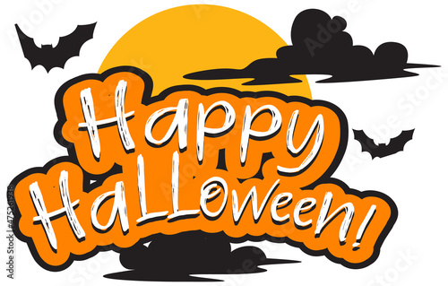 Happy Halloween word banner