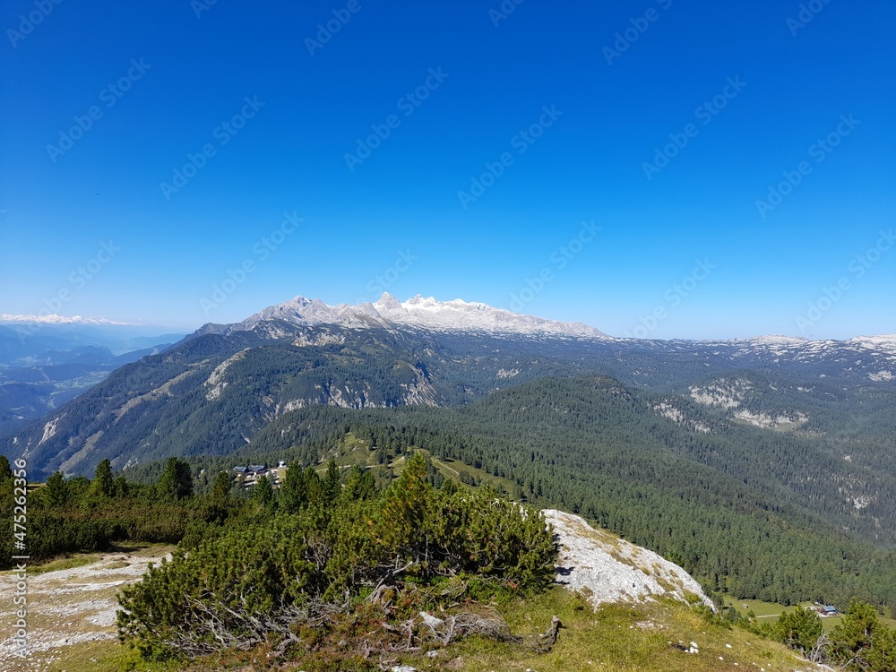 view from top of stoderzinken mountain in gröbming, salzkammergut