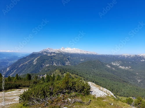 view from top of stoderzinken mountain in gröbming, salzkammergut
