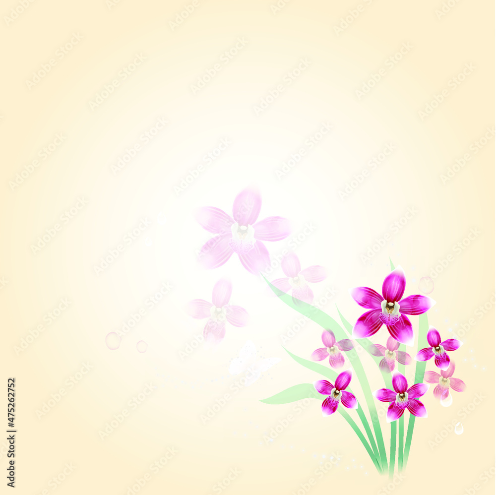 Vector frame of flowers. Vintage floral elements Isolated botanical illustration for a postcard.