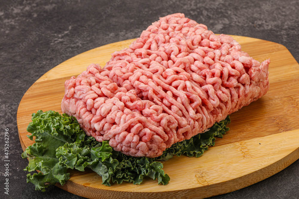 Raw pork minced meat for cooking Raw pork minced meat for cooking