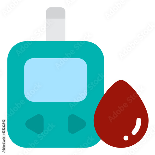 diabetes test flat icon