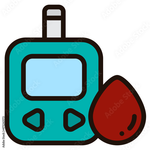diabetes test filled outline icon