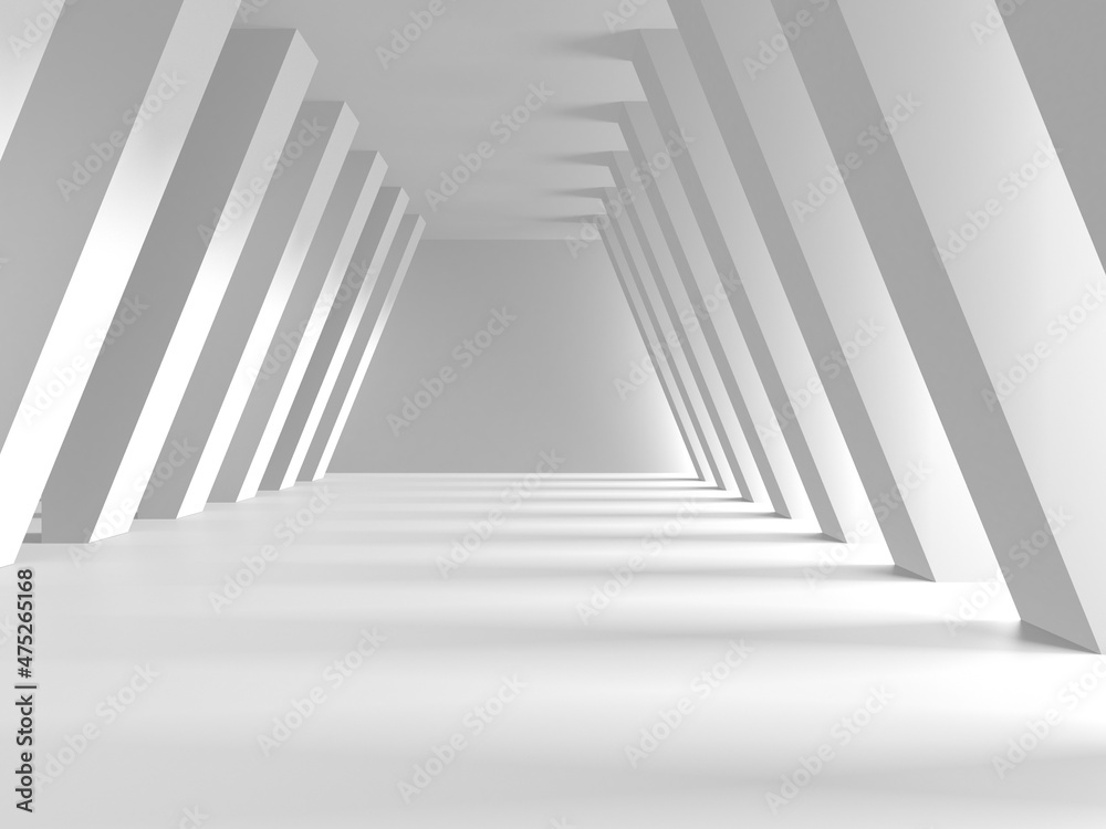 Fototapeta premium White Modern Background. Abstract Building Concept