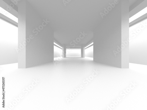 Fototapeta Naklejka Na Ścianę i Meble -  Abstract White Architecture Design Concept