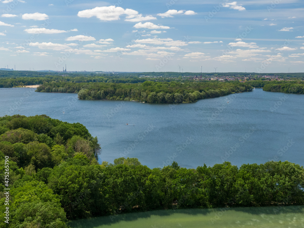 lake and forest earial photo