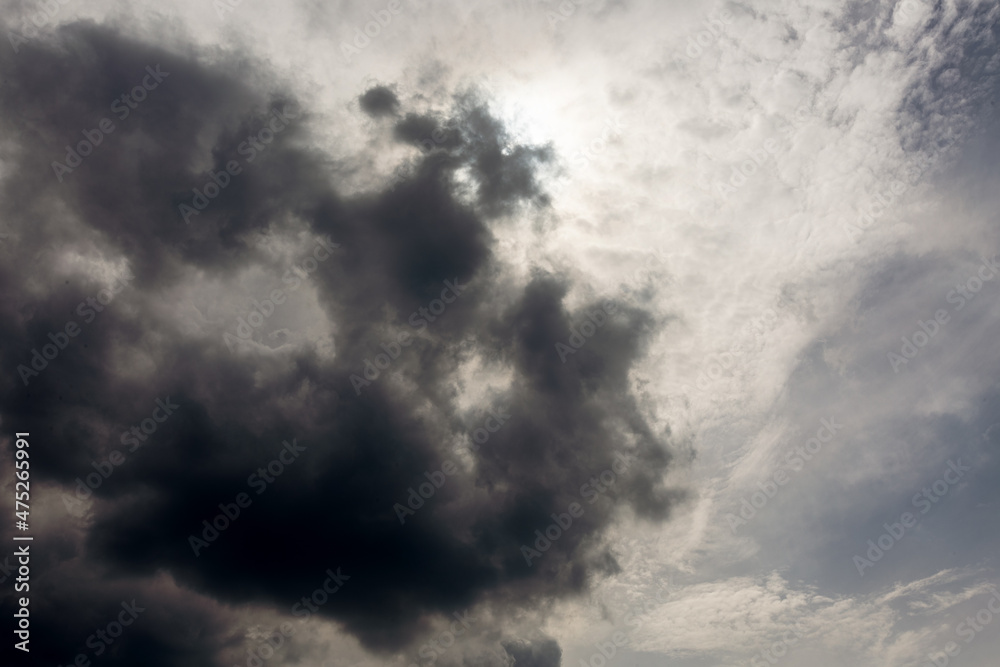 Abstract texture of clouds, blue sky and sun Abstract texture of clouds, blue sky and sun