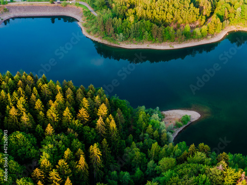 lake and forest earial photo photo