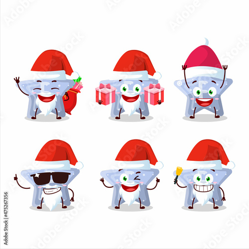 Santa Claus emoticons with star blue gummy candy E cartoon character