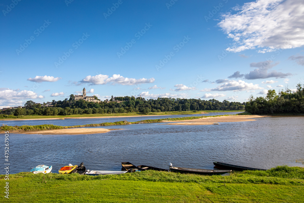 Paysage des bords de la Loire en Anjou, France.