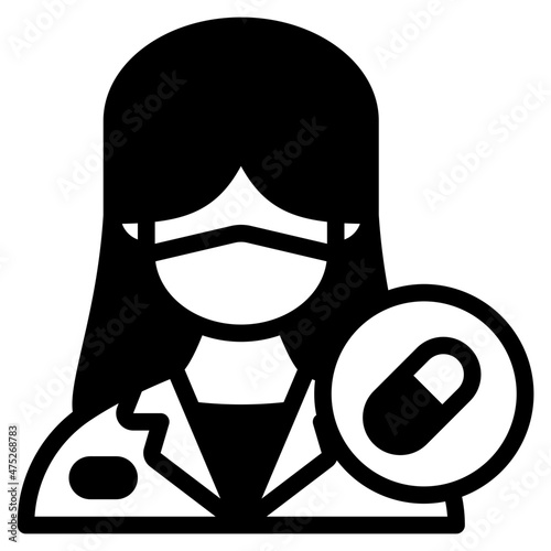 pharmacist glyph icon