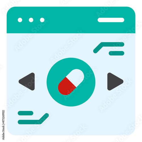 online pharmacy flat icon