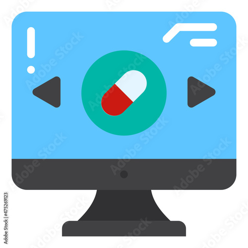online pharmacy flat icon