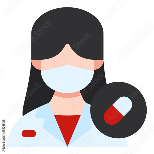 pharmacist flat icon