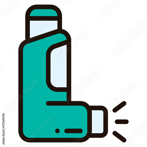 inhaler filled outline icon