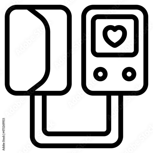 sphygmomanometer outline icon