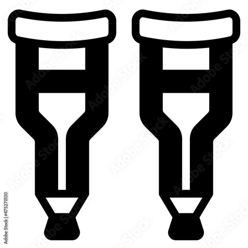crutches glyph icon
