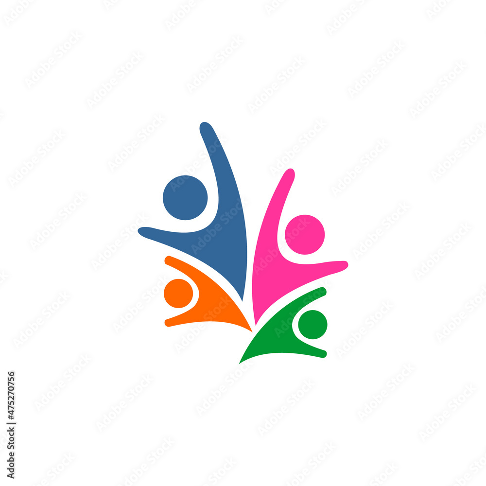 Obraz premium abstract family logo vector template