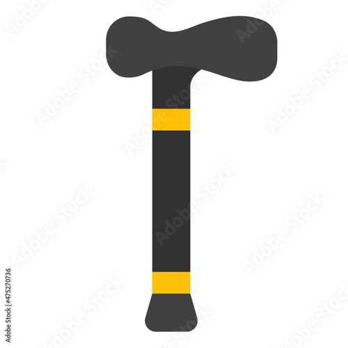 walking stick flat icon