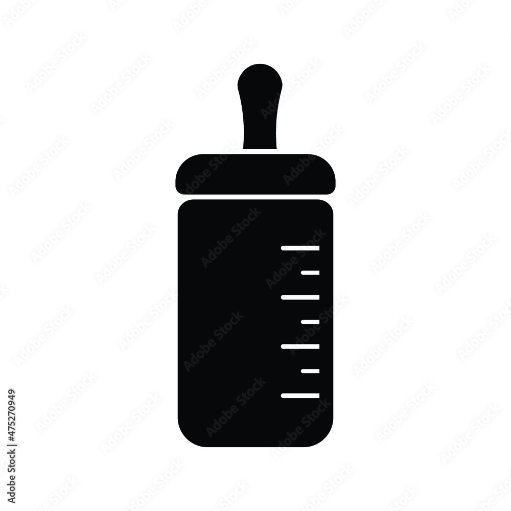 Baby bottle icon. baby bottle vector design on white backround Baby bottle icon. baby bottle vector design on white backround