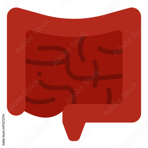 intestine flat icon