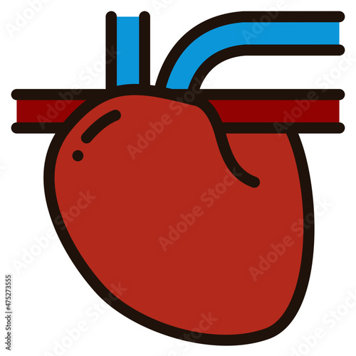 heart filled outline icon