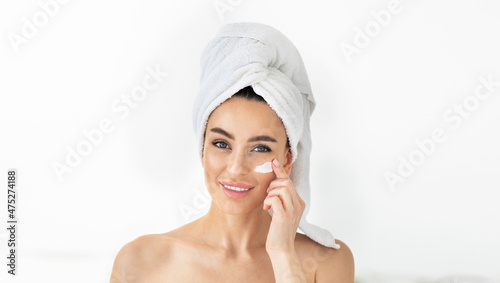 Facial treatment, cosmetology, beauty care and spa, anti-age procedure at home
