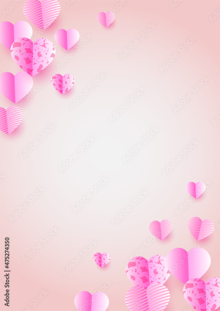 Lovely Glow Pink Papercut style design background Lovely Glow Pink Papercut style design background