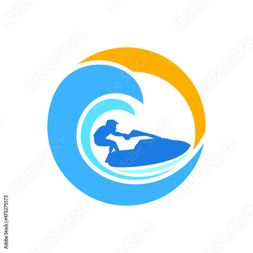 Jet Ski Logo can be used for company, icon, and others.