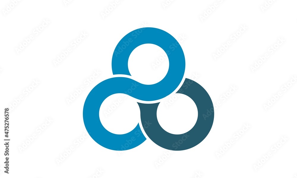 triple circle unique logo vector triple circle unique logo vector