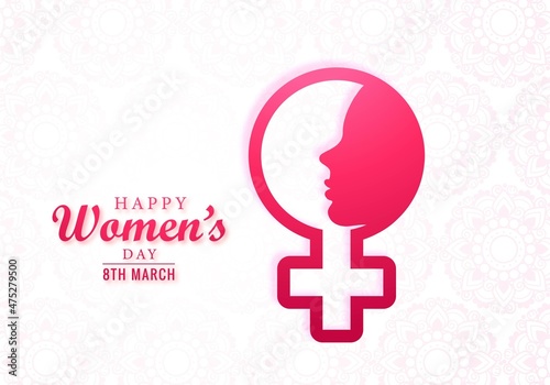 Beautiful international happy women day greeting card design