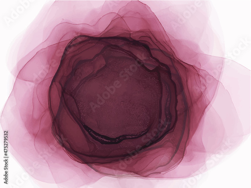 Alcohol ink texture. Abstract hand painted bordo background.