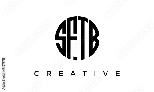 SFTB letters circle logo design vector template 