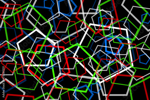 Dark Colorful Backdrop Or Background Design With Pentagon Shapes