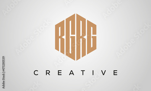 creative polygon RGRG letters logo design, vector template