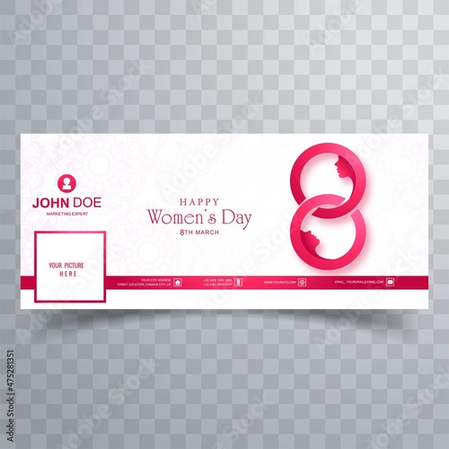 Women's day creative facebook cover design
