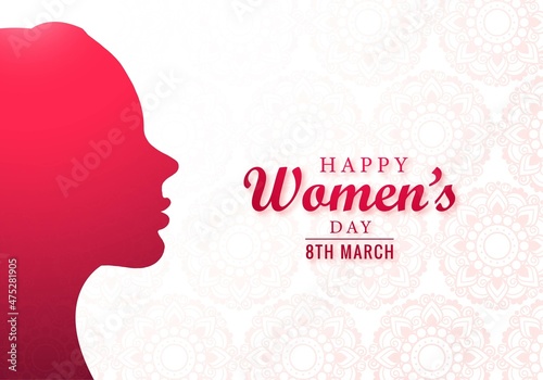 Happy Women's Day celebrations concept card design