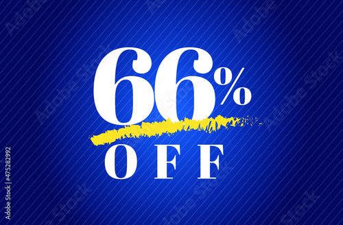 66% off tag sixty six percent discount black friday sale white letter blue gradient background