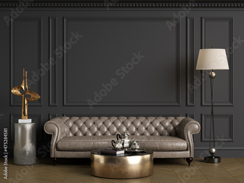 Classic furniture in classic interior with copy space © Ramil