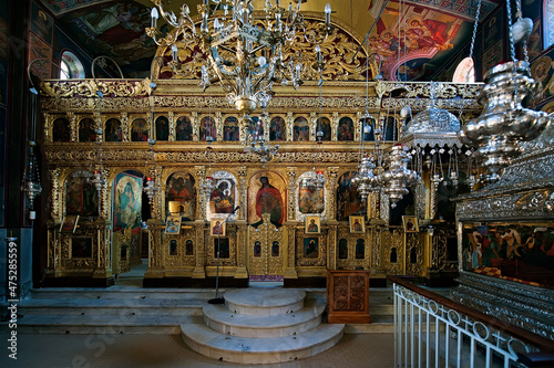 Altar of the Sacred Monastery of Agios Gerasimos of Kefalonia island, Greece