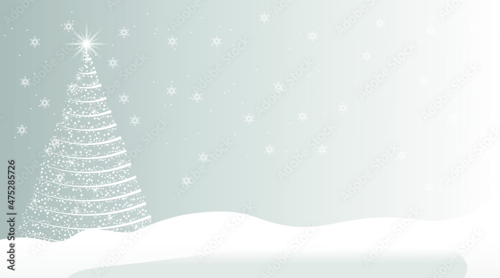vector christmas tree with ornaments and star. flat image of a white christmas tree on a gray background vector christmas tree with ornaments and star. flat image of a white christmas tree on a gray background