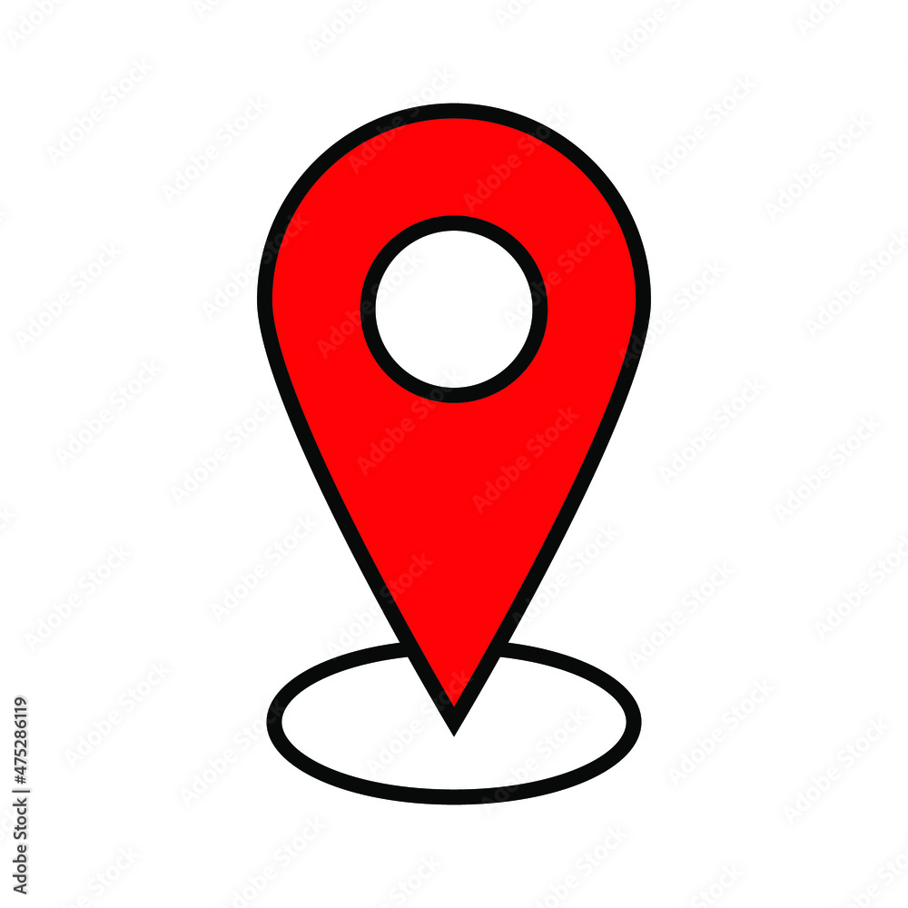 Vector jps icon, destination search, single element isolated on white background Vector jps icon, destination search, single element isolated on white background