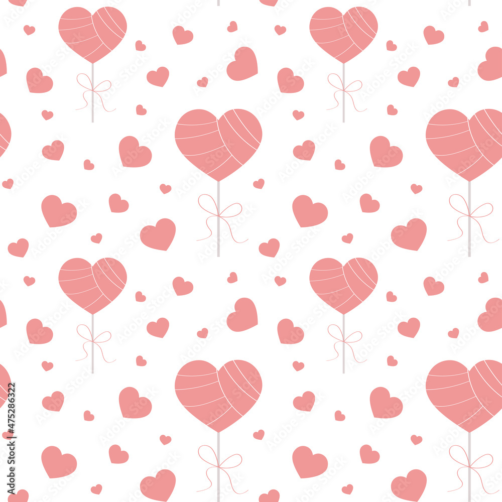 Romantic seamless pattern for Valentine s Day