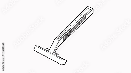 Razor Icon. Vector isolated black and white illustration of a razor blade
