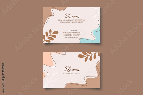 Beautiful floral business card template