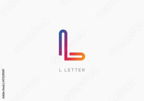 Modern Stylish Gradient Abstract L Letter Logo Design Premium Vector Template