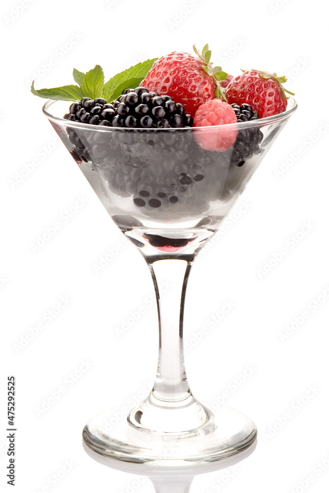 berries in a glass berries in a glass