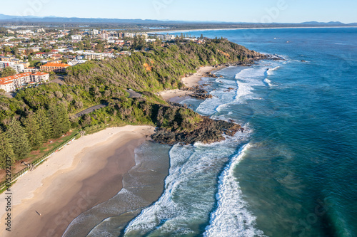 Flynns Beach - Port Macquarie Aerial view NSW Australia